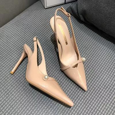 Модные женские босоножки на высоком каблуке, туфли с острым носком, элегантные модные туфли-лодочки, сексуальные женские шлепанцы 2025, дизайнерские, роскошные Sandalias De Mujer