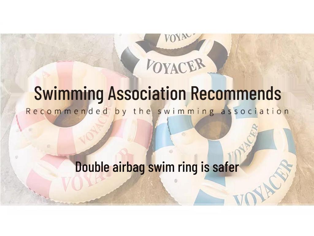 Adult Large Thickened Handle Lifebuoy Inflatable Double Airbag Swimming Ring - New Style