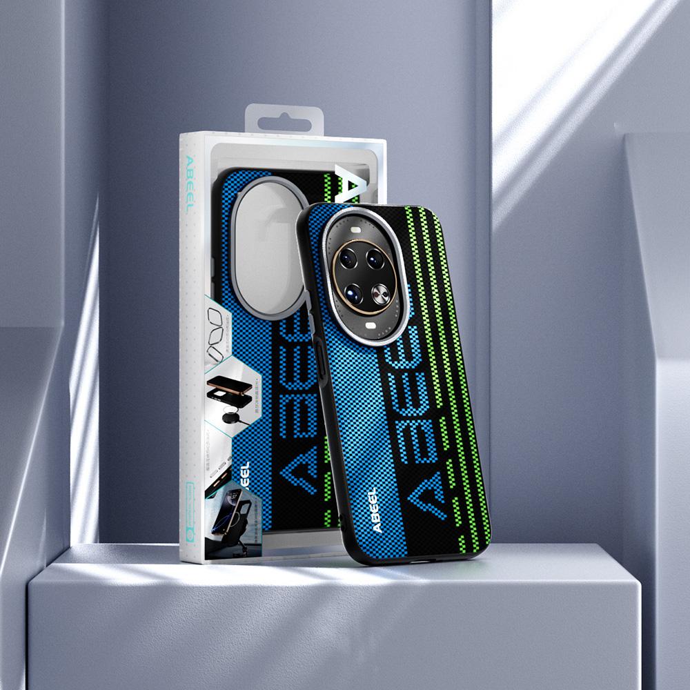 ABEEL Чехол для Huawei nova 14 5G, совместимый с MagSafe, печатный ПК, ТПУ, алюминиевый сплав, кожаный чехол для телефона