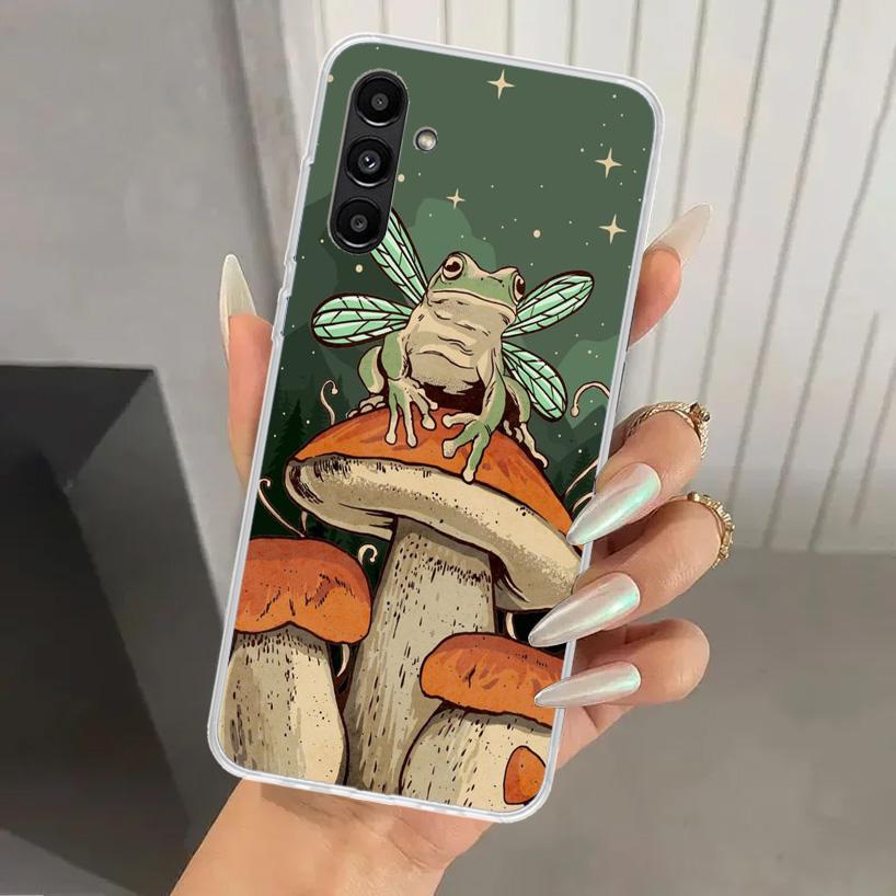 Cottagecore Frog Mushroom Kawaii Phone Case for Samsung Galaxy A17 A16 A37 A26 A36 A57 A56 A15 A25 A35 A55 A14 A24 A34 A54 A13 A