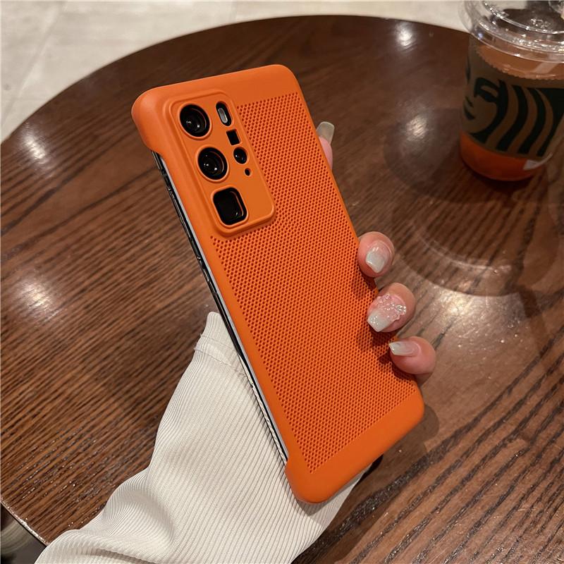 Полный чехол для рассеивания тепла с пленкой для объектива для Huawei P60 P50 P50E P40 Art Pro, дышащая охлаждающая сетка, жесткий корпус из ПК