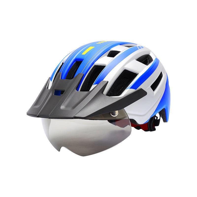 Mountain Bike Helmet With Magnetic Goggle Visor Peak Men Women Adult Cycling Safety Gear