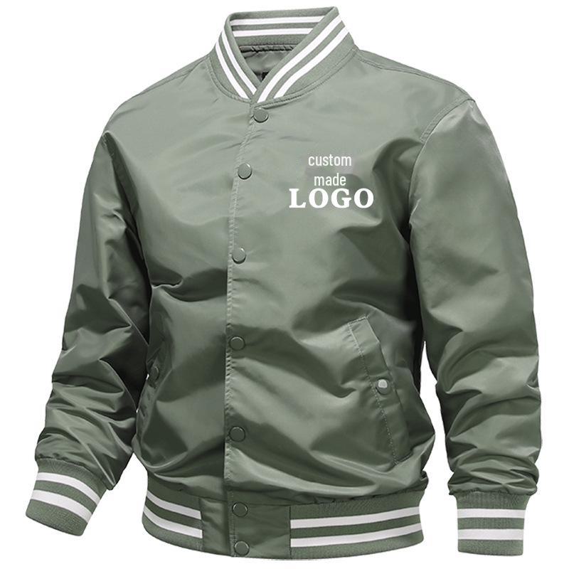 Стеганая бейсбольная летная куртка унисекс для весны, осени и зимы с индивидуальным логотипом и дизайном рабочей одежды команды.