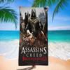 Игровое одеяло A-Assassins Creed из микрофибры, быстросохнущие пляжные полотенца, большого размера с принтом, супервпитывающее полотенце-одеяло для бассейна