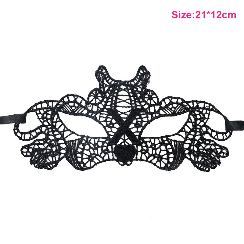 Halloween Black Queen Lace Mask No Fixed Shape Embroidery Appliques Party Costume Carnival Mask Woman Masquerade Mask