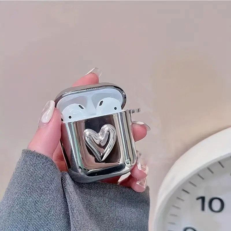 Ins гальванический трехмерный сердечко подходит для AirPods1/1-го поколения защитный чехол Apple pro/1 беспроводной чехол для Bluetooth-наушников