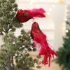 2 шт. Украшения для рождественской елки Блестящая искусственная пенопластовая птичка с перьями Орнамент для каминных полок, окна, праздничное украшение