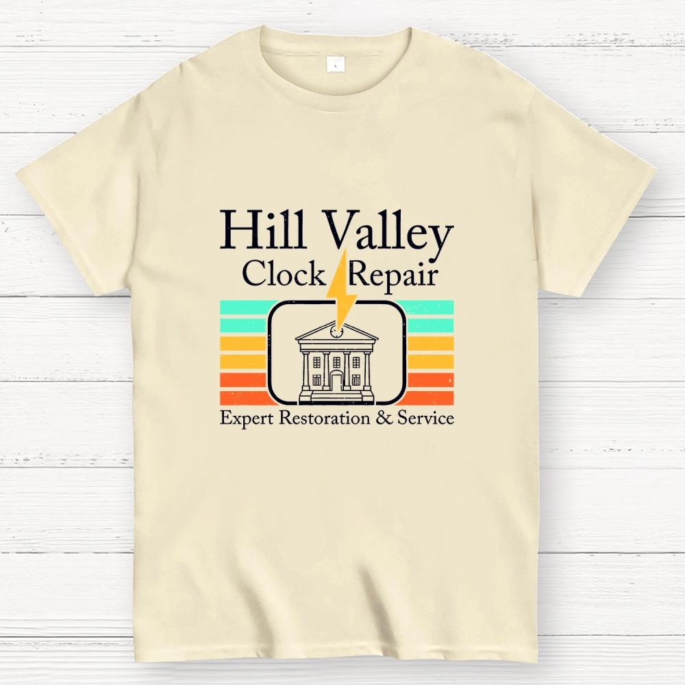 Hill Valley Clock Repair Cotton Casual Cool Loose T-Shirt