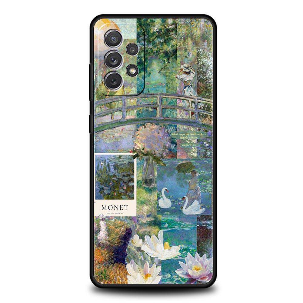 Чехол для телефона с картиной Клода Моне для Samsung Galaxy A17 A07 A55 A35 A25 A15 A05 A33 5G A31 A23 A21s A13 A41 A73 A53 A51 A71 A03