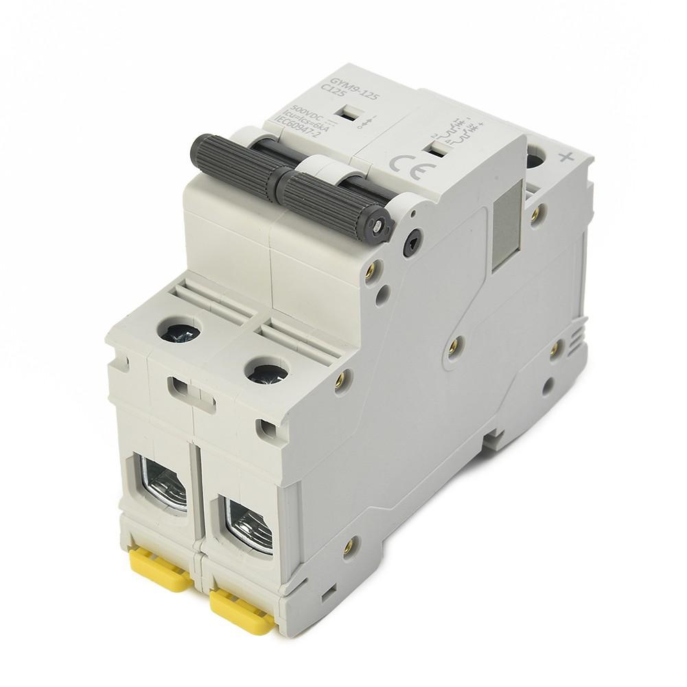 Solar DC Mini Circuit Breaker 2P MCB 6 10 16 25 32 40 50 63 80 100 125Amp