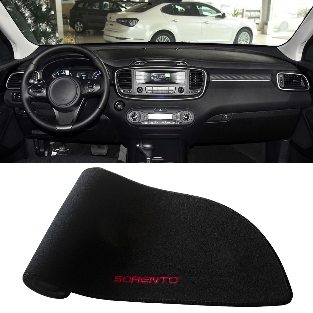 Car Dashboard Cover Avoid Light Pad Instrument Panel Cover Mat Carpets For Sorento 3 UM Prime 2015 2016 2017 2018 2019 2020