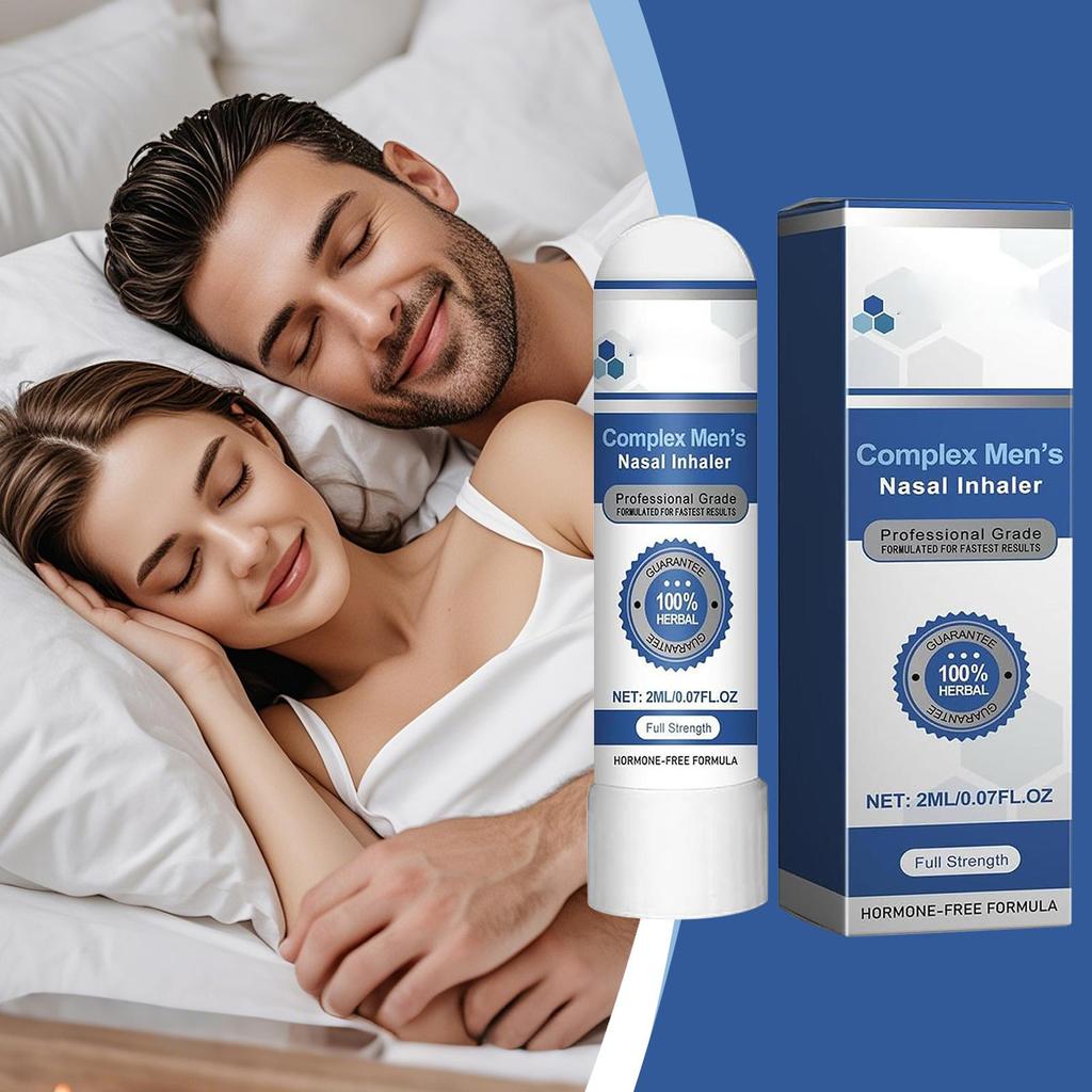 Portable Nasal Inhaler Ergonomic Nose-breathing Stick for Men Cool Refreshing Sensation Sinus Nasal Inhaler for Driving Business