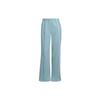 Asmc Sw Tp Solid Side-Zip Split Casual Long Pants Women Bottoms Arctic-Ice-Blue HD9136