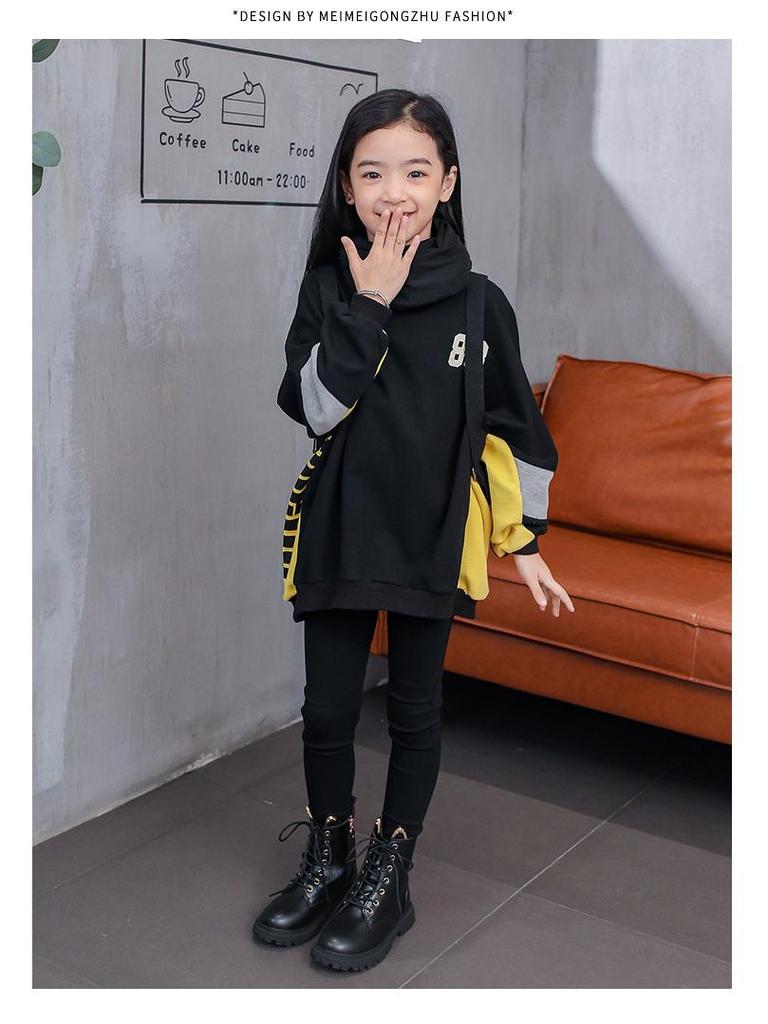 Зимние 2025 года Девочки Ботильоны: Корейские и британские ботинки мартин на высоком берце с бархатной подкладкой