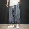 Men Harajuku Harem Pants Mens Summer Cotton Linen Joggers Pants Male Vintage Chinese Style Sweatpants Fashions