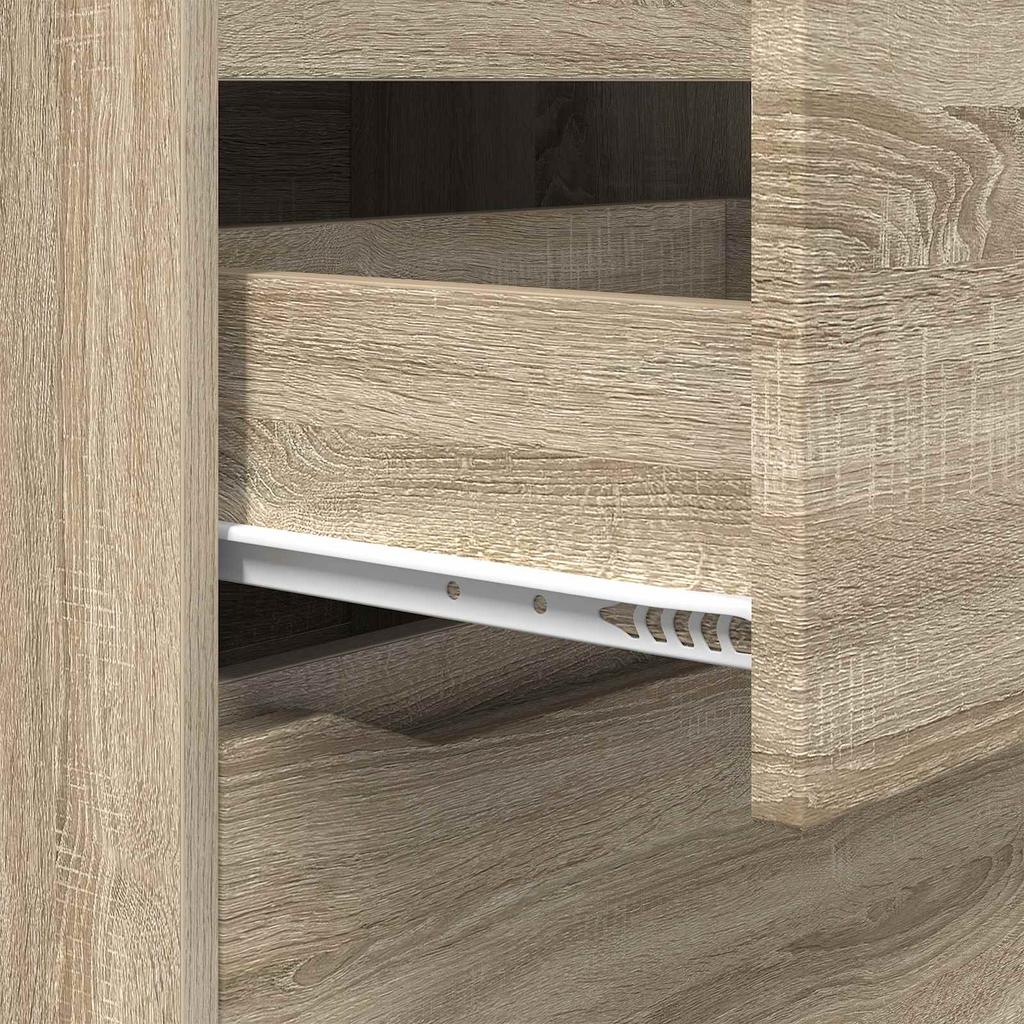 Storage Cabinet Sonoma Oak 60 x 48 x 81 cm Engineered Wood