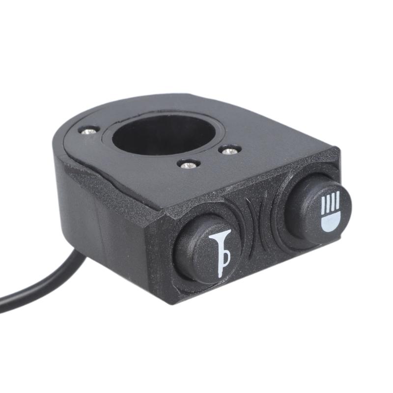 2-в-1 Электрический велосипедный фонарь Ударопрочный Светодиодный фонарь для электровелосипеда Передний фонарь с гудком Отличная производительность