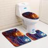 Thanksgiving Bathroom Toilet Three-Piece Floor Mat Doormat Bathroom Carpet