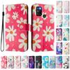 Pink Daisy Luxury Painted Leather Case Wallet Book Style Cover for Oppo A72/A52/A92 4G,A36 4G,Reno 8/9,Realme 8/9/10/11/12...
