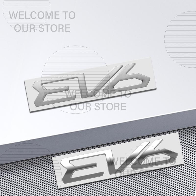 Car Decor Metal For EV6 Kia GT Version Electric SUV Letter Emblem 3D Sticker Accessories Tail Rear Trunk Decals pgncs50