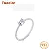 Tancise Classic 925 Sterling Silver  Zircon Ring Ladies Jewelry Wedding Promise Party Gift