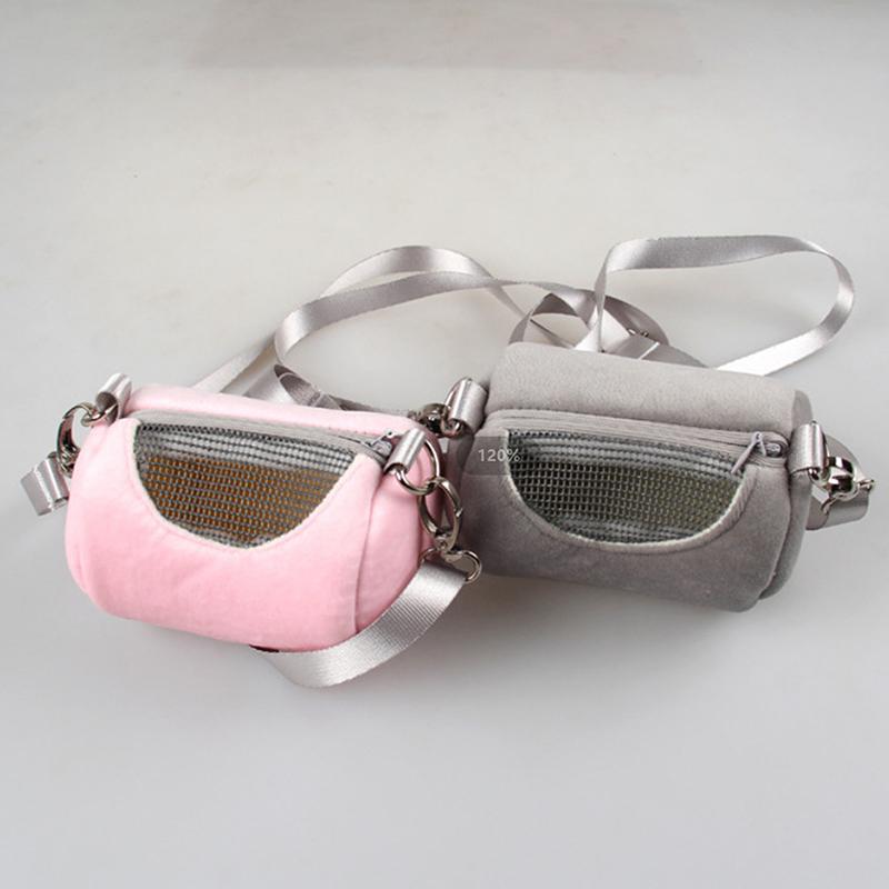 Сумки-переноски для хомяков, сумка через плечо, цилиндрический дизайн, практичная домашняя дорожная портативная клетка с белкой и видимой сеткой для домашних животных