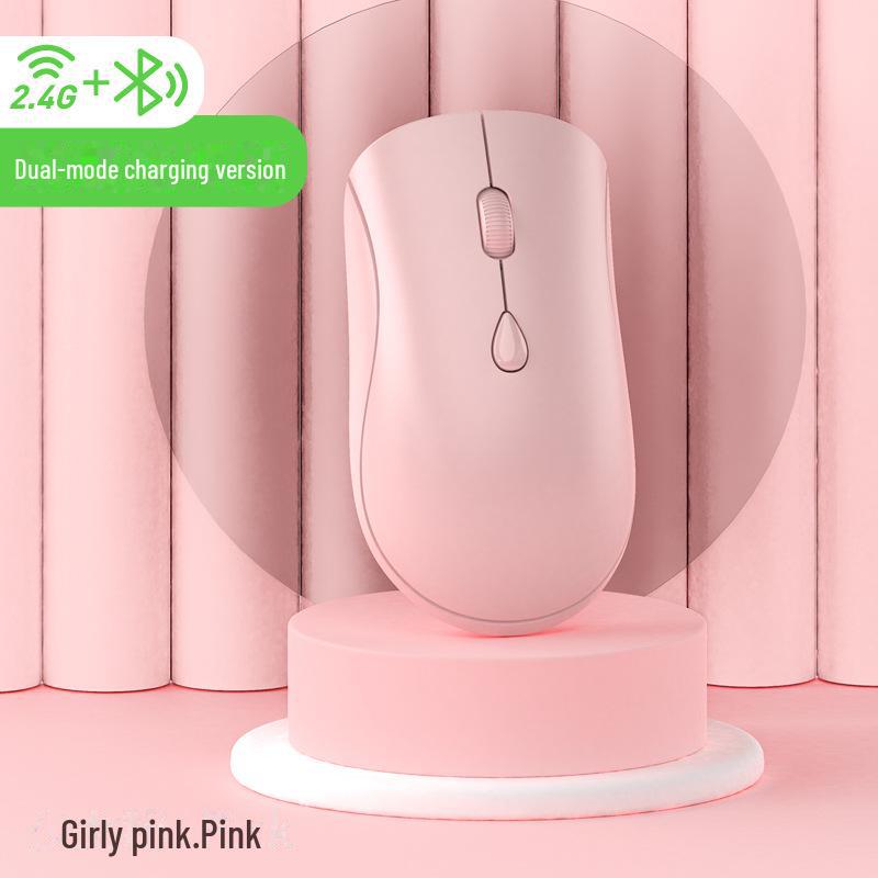 Беспроводная двухрежимная бесшумная мышь Spot Wireless 2.4G Bluetooth для ноутбука, настольного компьютера и телевизора