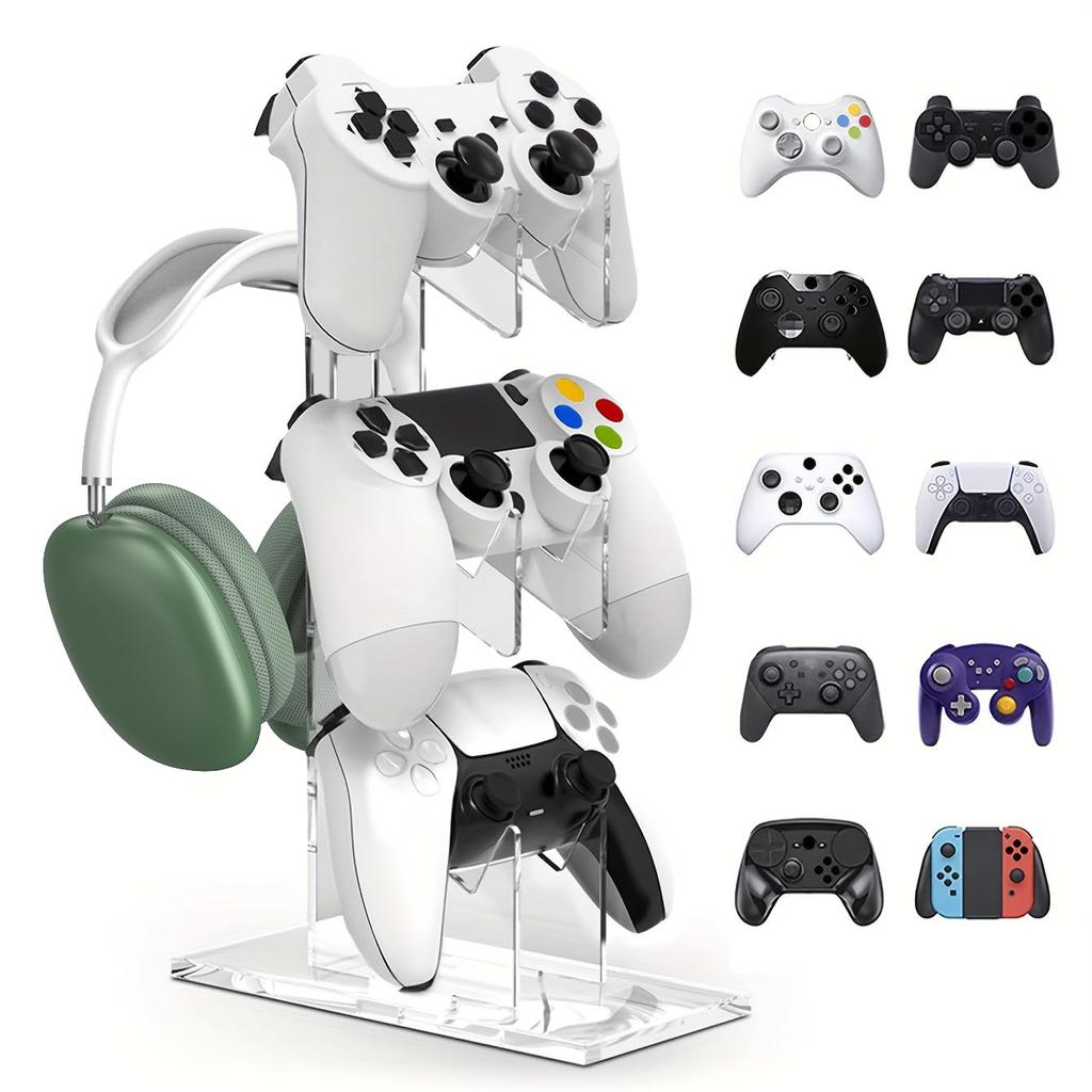 BGGCHEECA LO-L [30CM] 3-in-1 Desktop Stand with 3-Layer Design for Controllers and Headphones, Compatible with PS4, PS5, Switch, Xbox One, and PC.