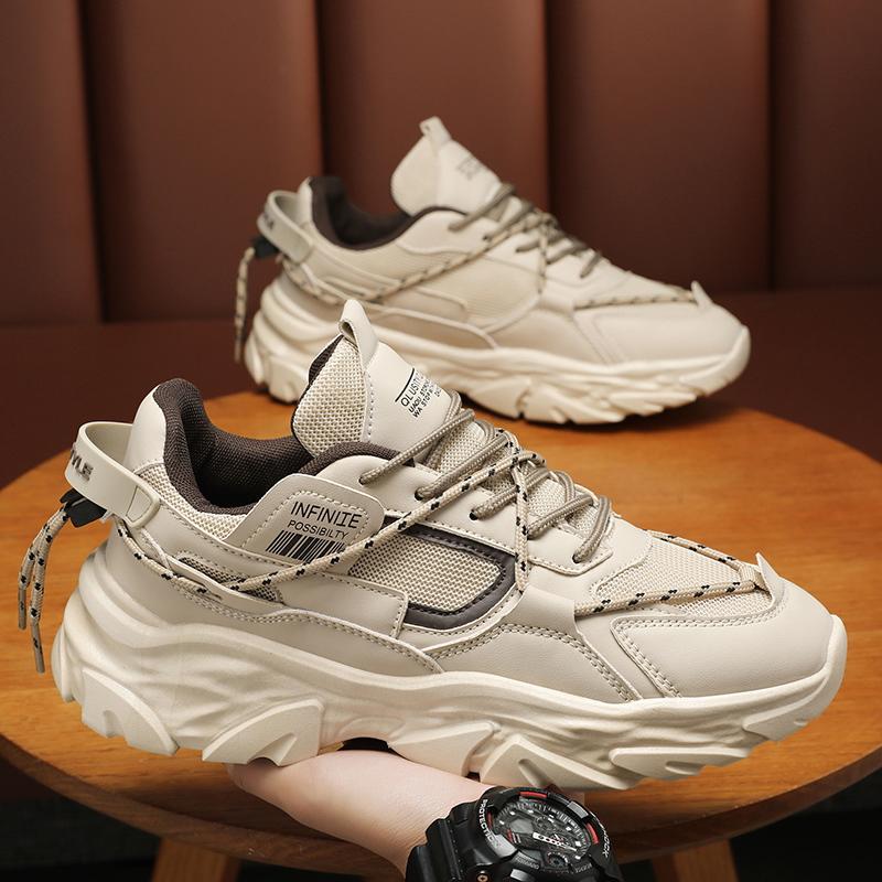 Мода 2024 года, летняя мужская новая дышащая сетчатая обувь, корейская версия тренда повседневной спортивной обуви, модная обувь для отца