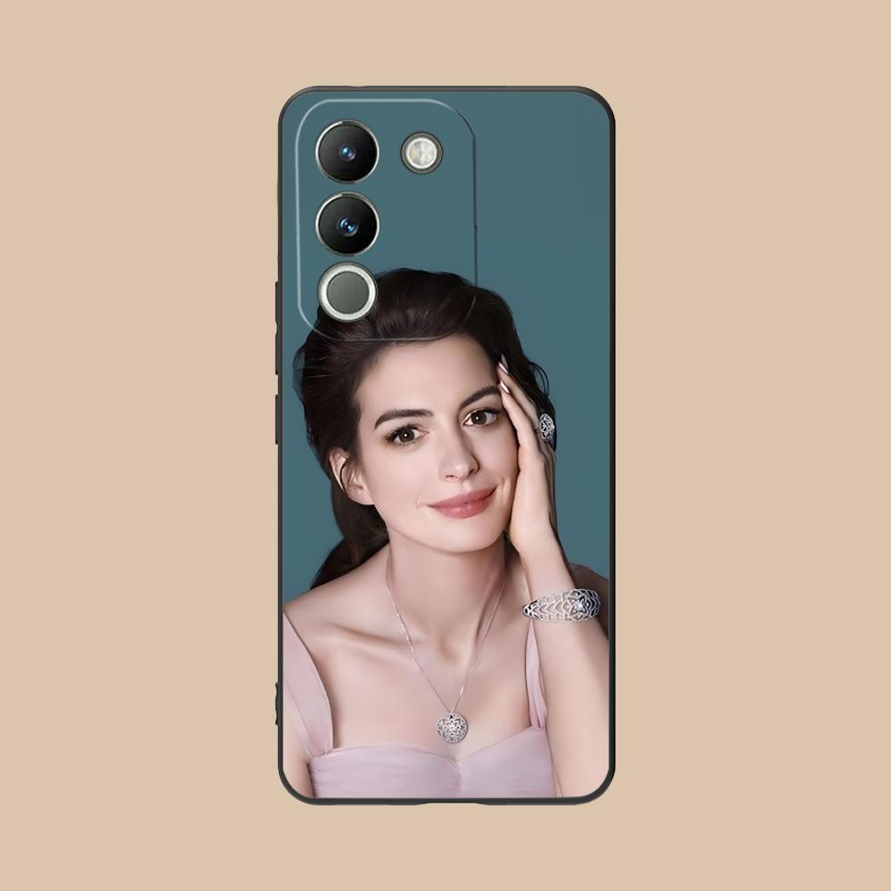 Anne Hathaway Mobile Phone Case for VIVO V60 V50 V40 V30 V29 V27 V25 V23 Pro Lite 5G Colorful Printing Cover Luxury Cover