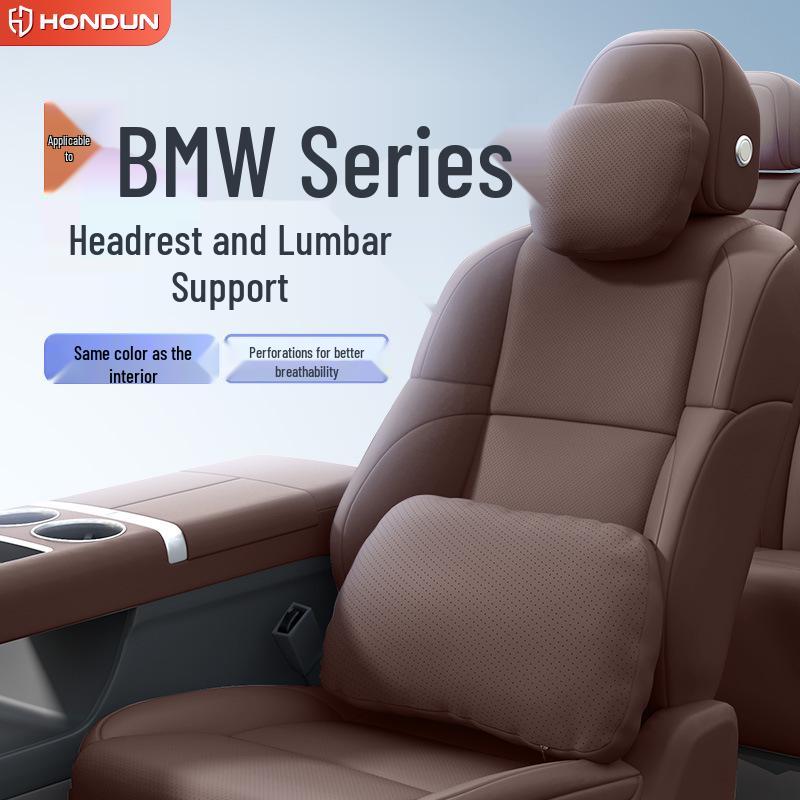 BMW & MINI Headrest Neck Pillow: Compatible with 3, 5, 7 Series, X1, X3, X5, Mini, i3, M4. Ideal for lumbar support.