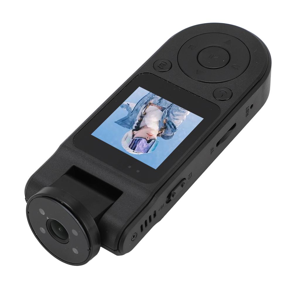Body Camcorder with 180° Rotating Lens Back Clip Magnetic 2K 140° Wide Angle Motion Detection Body W