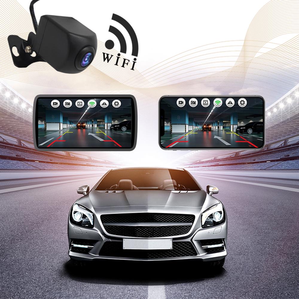 Автомобильная WIFI камера заднего вида Широкоугольная Звездный свет Ночное видение Электронное зеркало заднего вида Мониторинг в реальном времени
