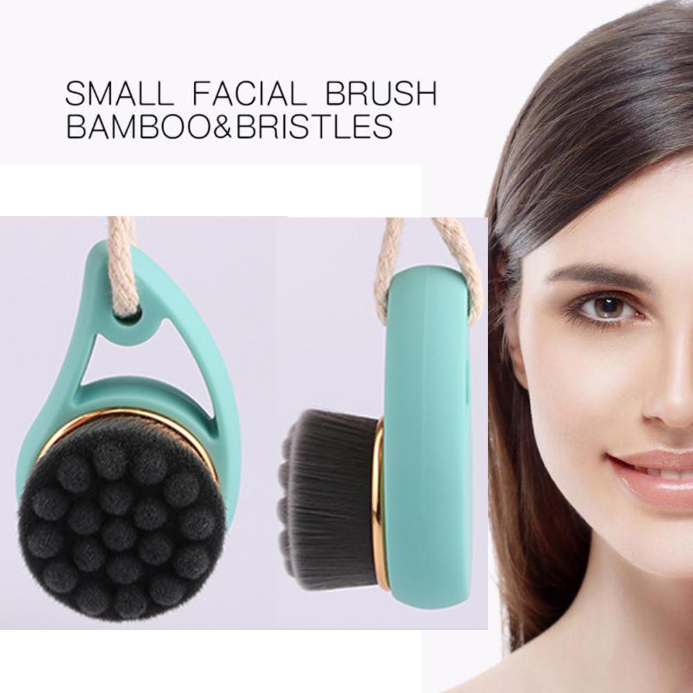 Charcoal Deep Cleansing Face Cleansing Brush Face Care Tool Bamboo Wash Face Brush Facial Cleansing
