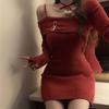 Вязаный вязаный свитер, облегающее платье, облегающее платье с запахом, сексуальные осенние вечерние короткие платья с открытыми плечами, женские наряды-футляры
