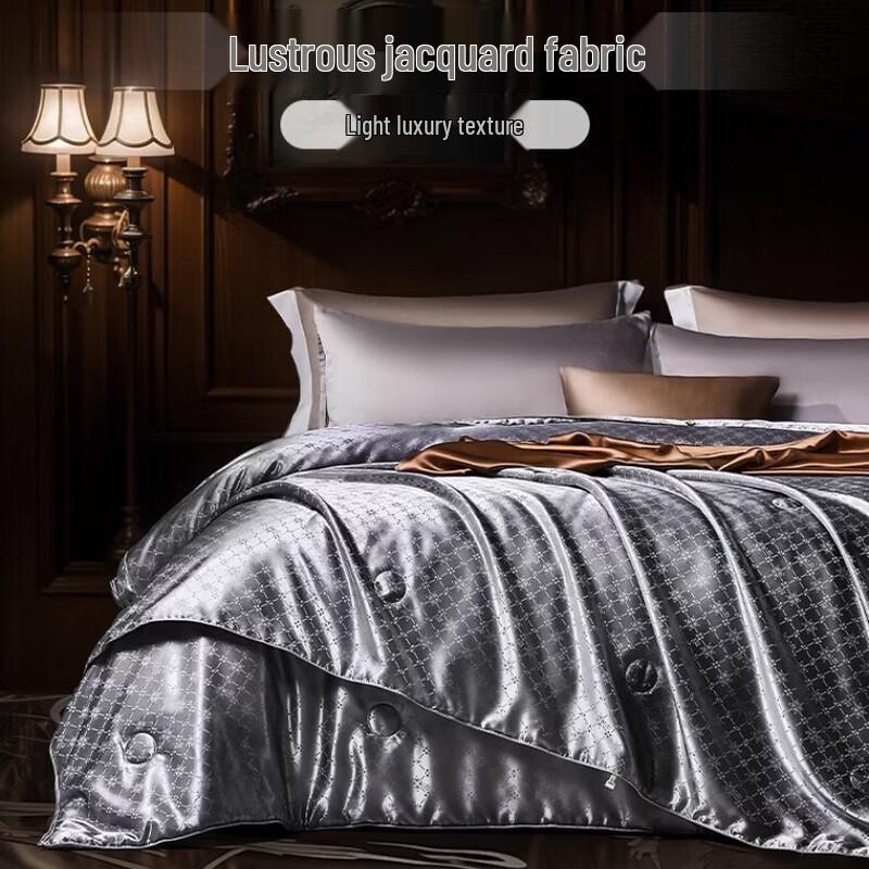 Fuanna Tussah Silk Jacquard All-Season Comforter