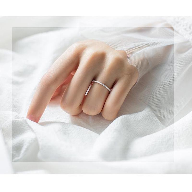 Корейское ретро серебряное имитация женского бриллиантового кольца - модные простые украшения