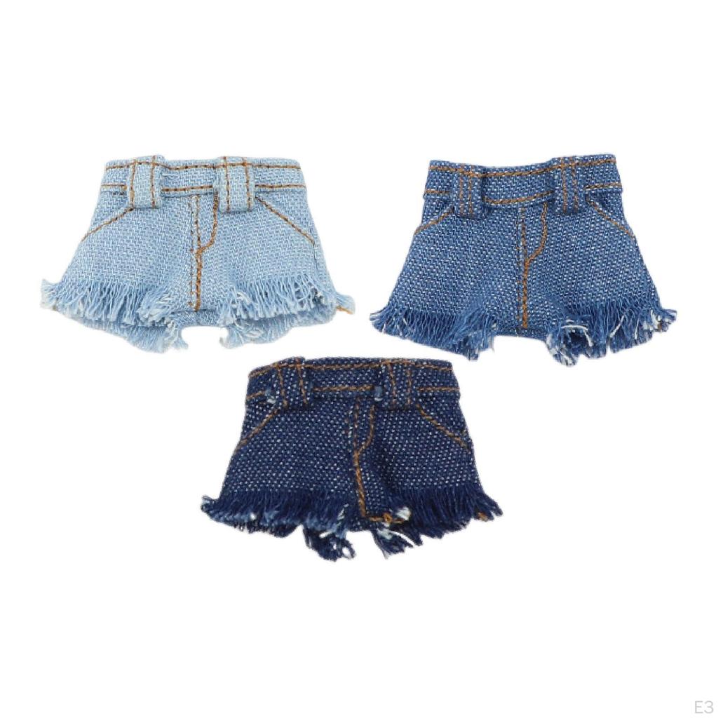 Джинсовые шорты для кук 1/12, Джинсовый наряд, Модный аксессуар, Костюм для экшн-фигурок 6 дюймов