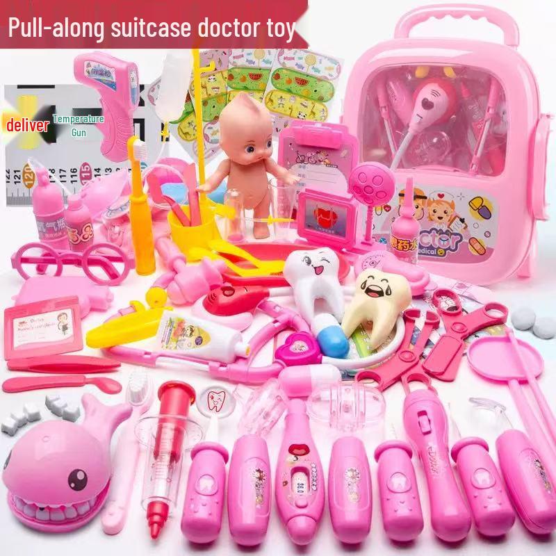 Детский игровой набор доктора: Медицинские игрушки со стетоскопом и шприцем для детей 3-6 лет, для мальчиков и девочек