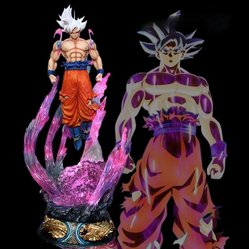 25cm New Dragon Ball Son Goku Figure Ultra Instinct Super Saiyan Figurine Statue Pvc Model Ornament Collection Gift Round Sensory Compression Bouncy