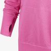 Nike Solid Color Logo Print Hooded Long Sleeve Sweatshirt Kids Tops Pink 589010-555