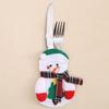 Santa Snowman Elk Christmas Tableware Holder Bag Reusable Christmas Fork Pocket  Party  Decor