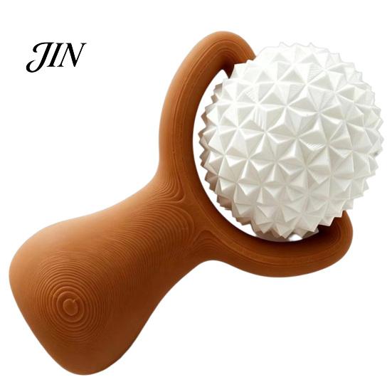 Office Stress Relief 3D Printed Massage Roller Ball, Ergonomic Handheld Massager for Muscle Relief, Compact Body Soother Portable Spiky Tool Legs Back
