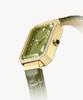 Lollalojeu Ms. Lola Green Onyx Zirconia Leather Wristwatch