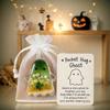 Pockets Hug Ghost Miniature Figurine with Motivational Card Figure Sculpture for Halloween Christmas Loved Ones and Friends