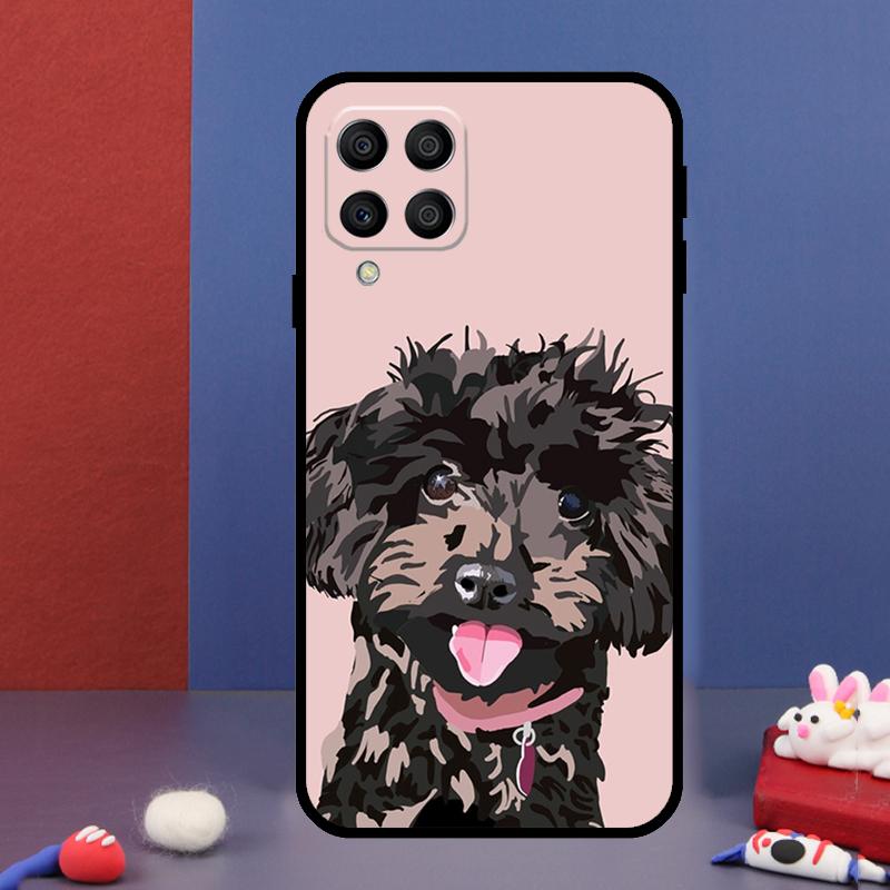 Cartoon Poodle Dog For Samsung Galaxy M12 M13 M33 M23 M53 M15 M55 M31 M51 M14 M34 M54 M20 M32 M52 Phone Case
