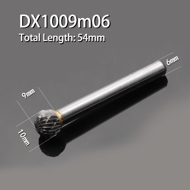 YG8 Alloy Rotary File 1Pcs Round D-type Double Slot Tungsten Steel Wood Carving Grinding Head 3mm 4mm 5mm 8mm 10mm 16mm Diameter