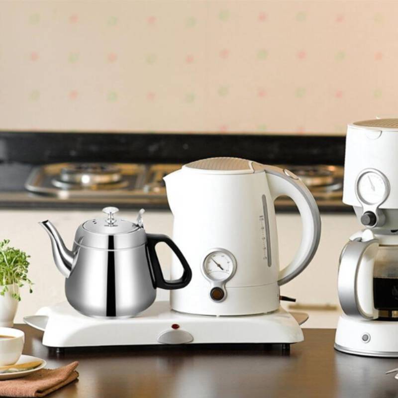 Thickened Stainless Steel Tea Pot With Filter For Family And Office Brewing