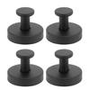 4 шт. Крючки на присосках из нержавеющей стали, водостойкие, вешалки для полотенец на присосках для ванной, кухни, черные