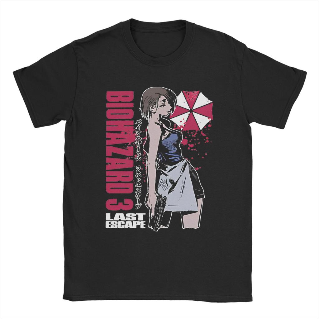 Casual Residents Evils Game T-Shirts for Men Round Neck Cotton T Shirts I Heart Leon Kennedy Short Sleeve Tees Clothing